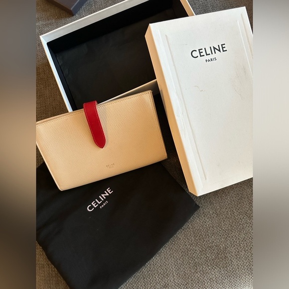 Celine Rare Cream and Red Wallet Like New Perfect Condition - Picture 2 of 11